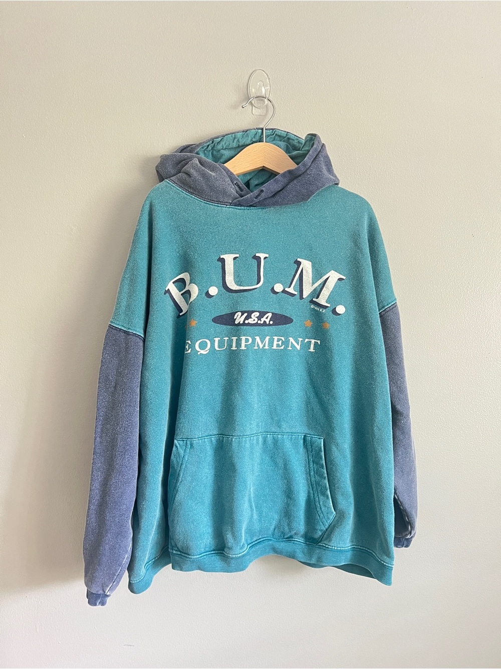 B.U.M. Equipment Teal & Navy Kids' Hooded Sweatshirt
